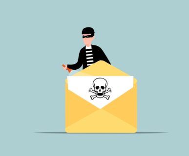 Free mail phishing scam vector